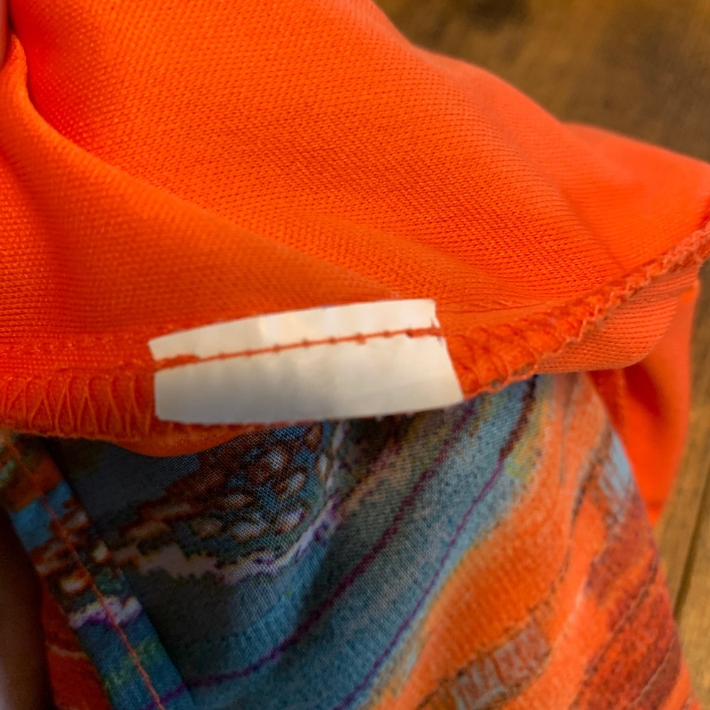 City Triangles Dress Women Medium Tribal‎ Bold Boho Blouson Mini Spaghetti Strap - Picture 7 of 9